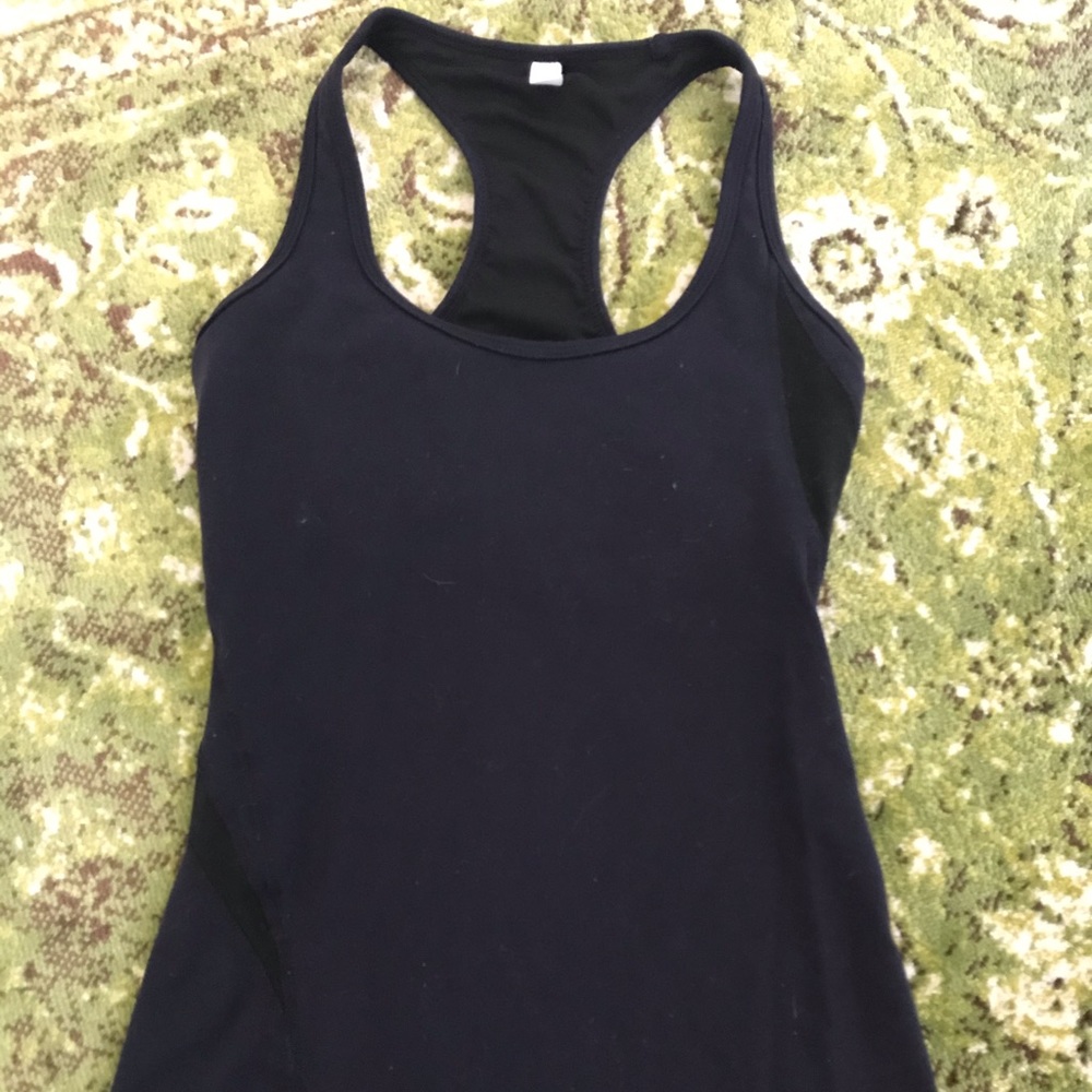 Gap racer back navy/black workout tank, XS